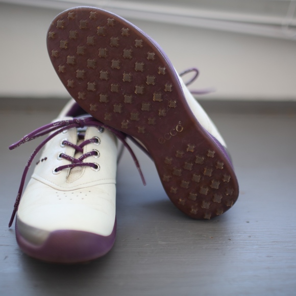 Ecco Shoes - ECCO Lightly Used Cream and Purple